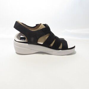 Ryka Multi-Strap Adjustable Wedge Sandals - Aloha - Black Various Sizes NIB